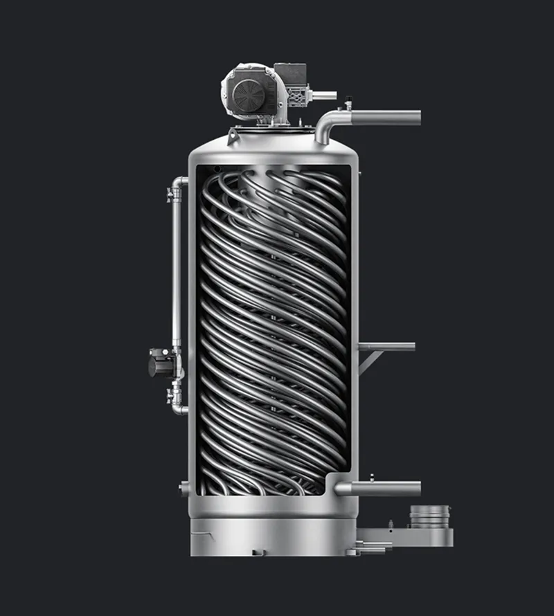 Spiralny wymiennik Fire Tube — wysoka wydajność i ciągła kondensacja